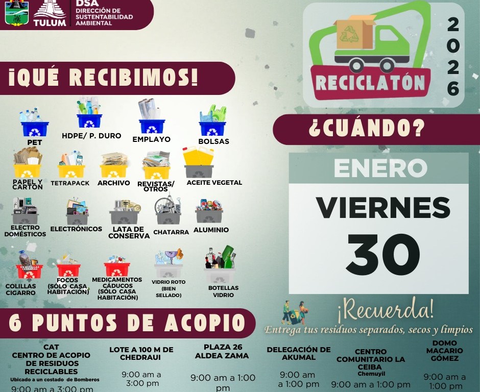 Imagen de https://www.facebook.com/DireccionSustentabilidadAmbientalTulum/photos