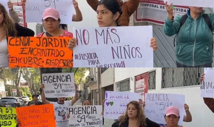 Imagen de Ticoman 9 de junio de 2025 · Padres de familia protestan frente a guardería del IMSS en la col. Lindavista, piden justicia por abuso de un bebé